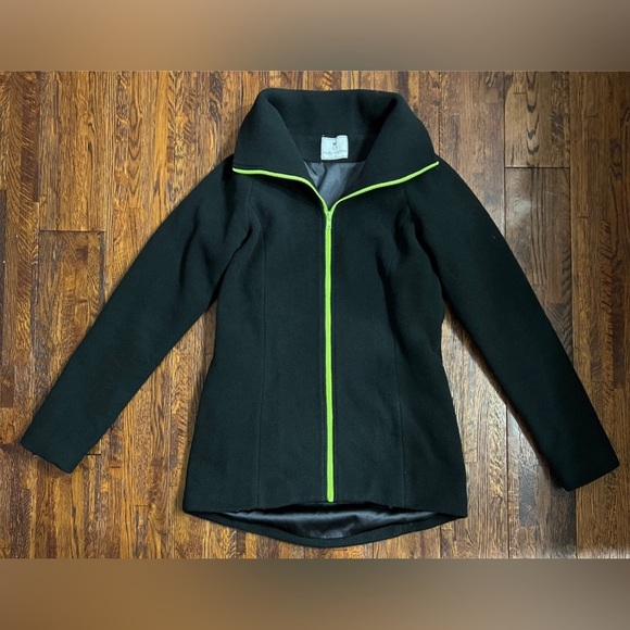 DUDLEY STEPHENS Union Street Jacket in Black with Lime Green Accents Size Small - Picture 4 of 8